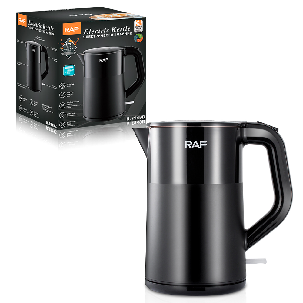 RAF European-style stainless steel electric kettle manufacturer, electric kettle, boiling kettle, anti-dry burning 1.7L details Picture