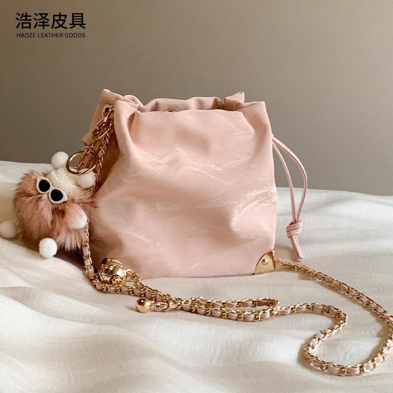 Huaying Yunxi Buet Bags Women's 2024 New Niche High-Grade Crossbody Women's Bag Spring Pink Shoulder Underarm Bag