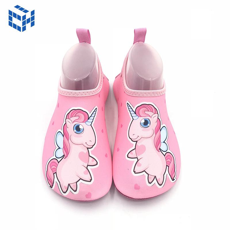children's swimming shoes water park cartoon rubber sole beach socks shoe stickers skin anti-slip anti-cut dive boots Specification drawing