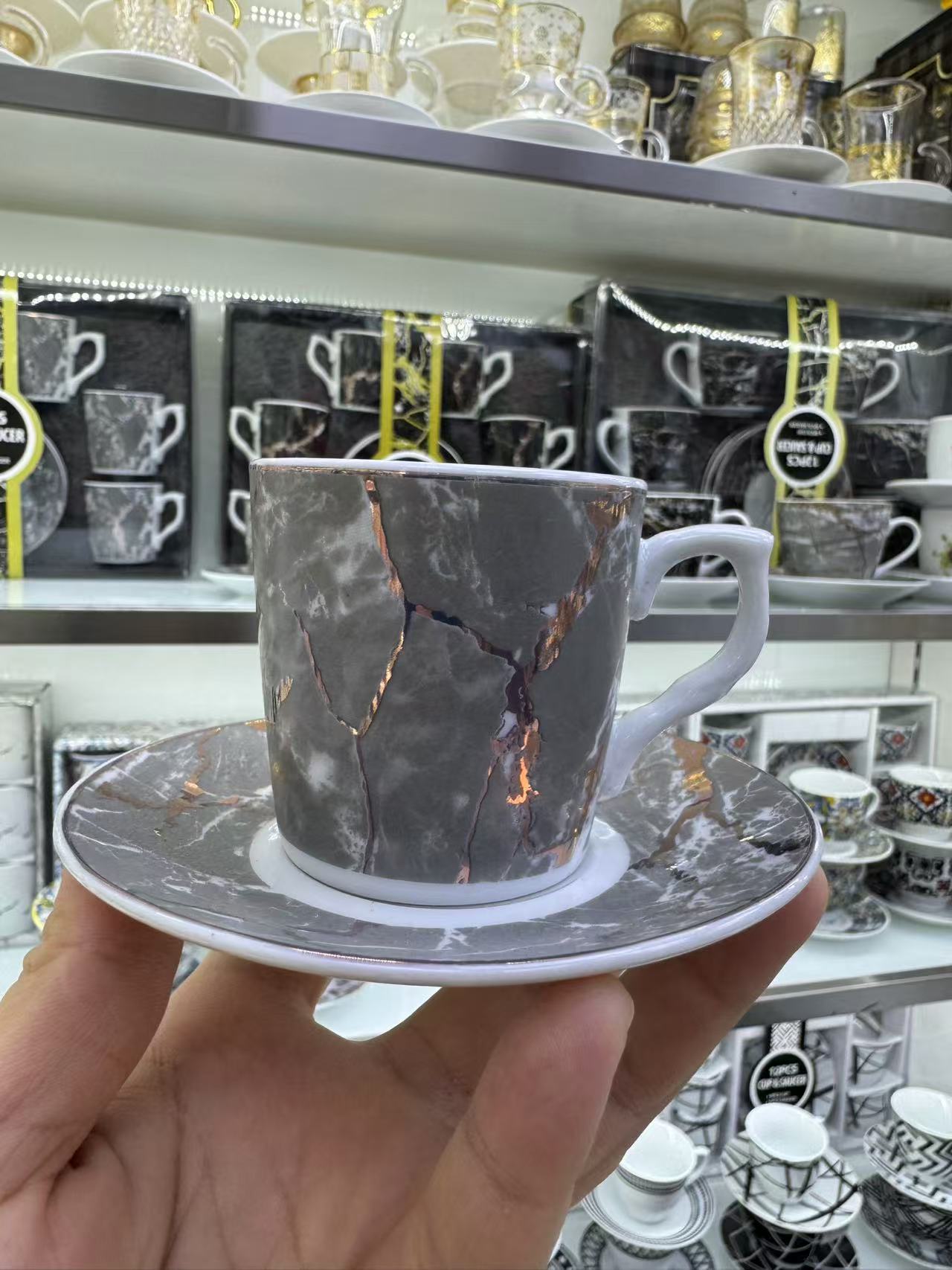咖啡杯/搅拌杯/杯碟套装/铃兰陶瓷保温杯/咖啡杯不锈钢产品图