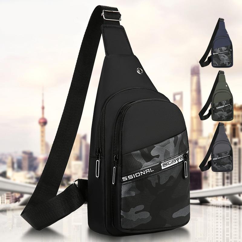 men's casual all-matching chest bag fashion business crossbody trendy chest bag mountain climbing biking cross-body chest bag wholesale