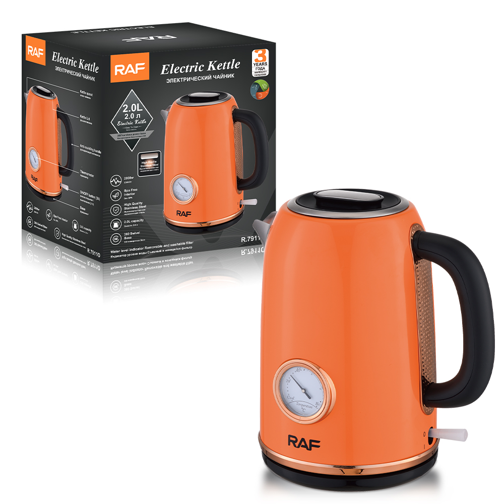 RAF European standard wholesale 2L stainless steel inner pot electric kettle, quick pot heating, household automatic power-off boiling kettle Specification image