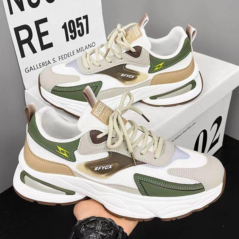 men's summer casual shoes mesh breathable thick bottom all-match men's shoes fashion brand popular sports lightweight dad shoes