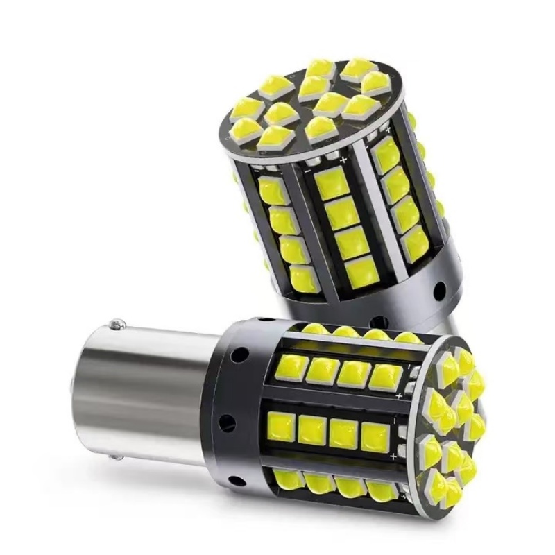 Car LED lights, brake lights, turn signals, taillights, 1156 yellow light, 44 lights, high-power high-brightness bulbs Specification drawing