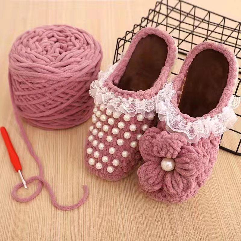 Factory Wholesale Ice Thread Coarse Yarn Single Strand DIY Weaving Wool Ball Crochet Hook Slipper Thread Woolen Yarn Ball