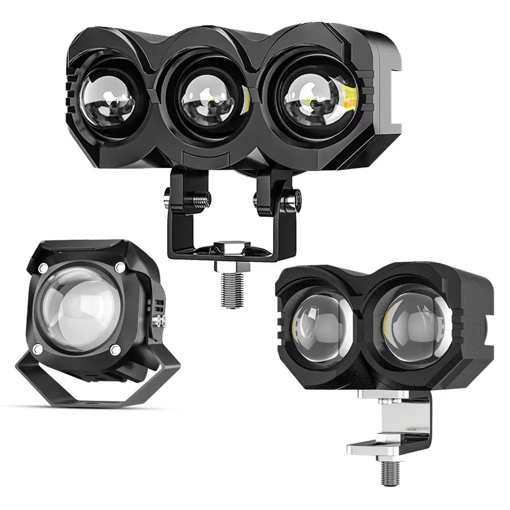 Order or share and collect motorcycle LED lights, yellow and white spotlights, owl external electric vehicle headlights, led car lights, 3 lights, 4 lights via mobile phone full figure