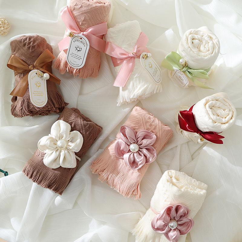 hand gift towel wedding bridesmaid creative tassel towel return gift wedding birthday gift for first month celebration