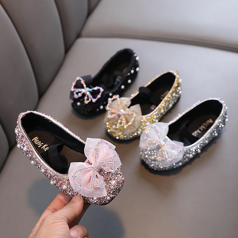 2024 summer new lady girl princess girl baby princess shoes leather shoes dance performance shoes learn