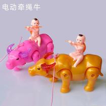 light music electric cow rope toy walking rope shepherd's cow stall night market toy