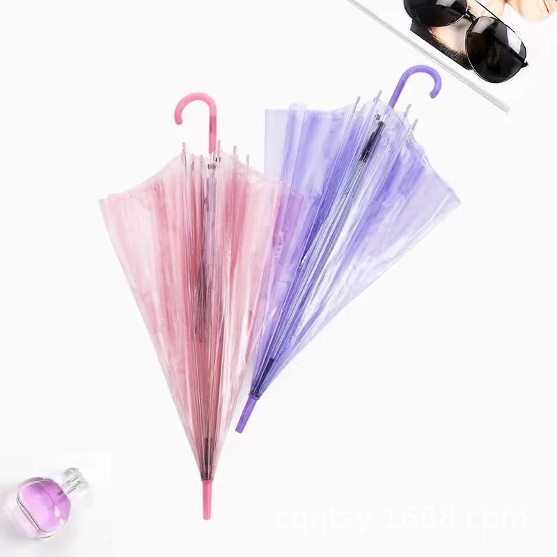 transparent umbrella for women ins mori style student minimalist girls good-looking umbrella sunny and rainy dual-use wholesale transparent umbrella