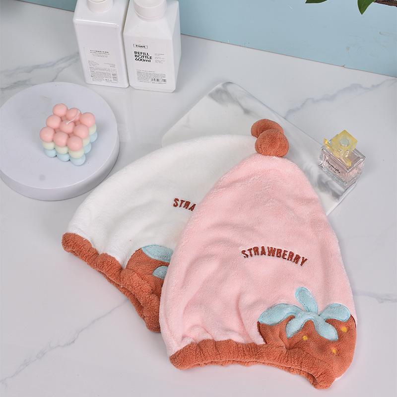 cartoon dual-use hair-drying cap water-absorbing quick-drying towels headcloth adult and children hair drying towel shower cap for women