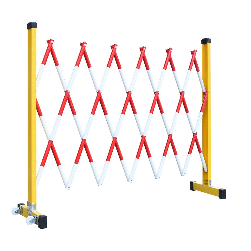玻璃钢可移动式施工折叠围挡车间区域隔离栏护栏绝缘管式伸缩围栏