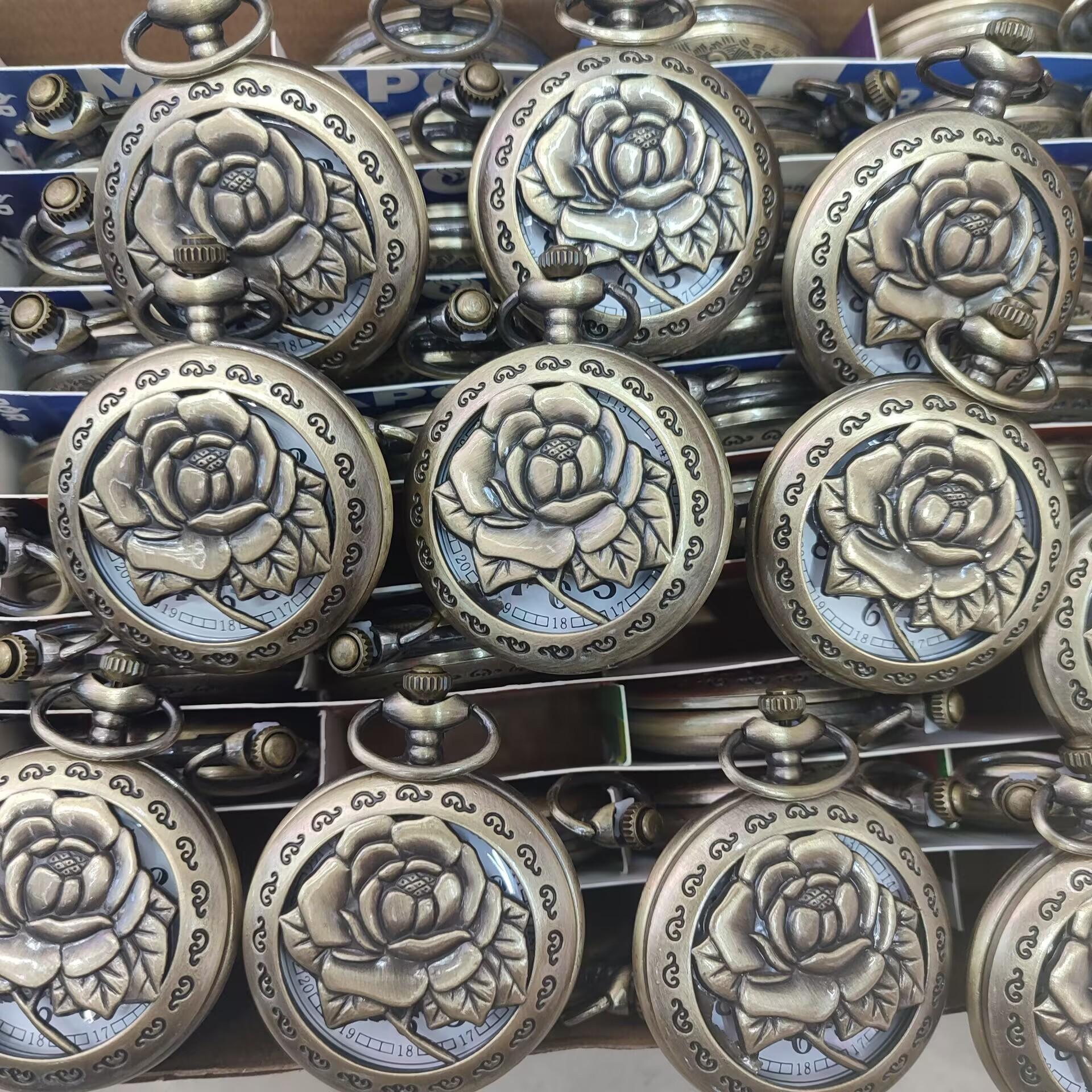 guangzhou watch factory direct sales retro large pocket watch scale new creative pocket watch retro refined pocket watch wholesale