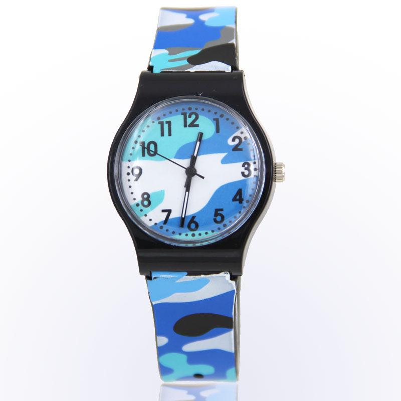 2023 new quartz watch plastic watch pvc watch small fresh watch cartoon camouflage watch spot wholesale