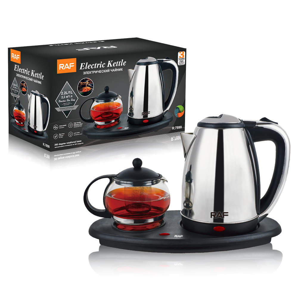 RAF European-style tea art set electric kettle, stainless steel insulated electric kettle, tea art set plate details Picture