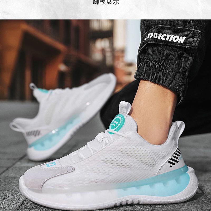 sports shoes men's popcorn running shoes ultra-light breathable soft bottom comfortable all-match casual shoes trendy low-top running shoes