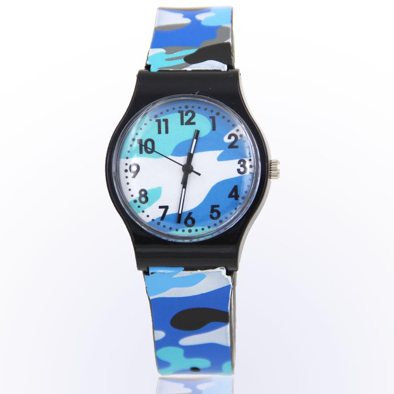 2023 new quartz watch plastic watch pvc watch small fresh watch cartoon camouflage watch spot wholesale