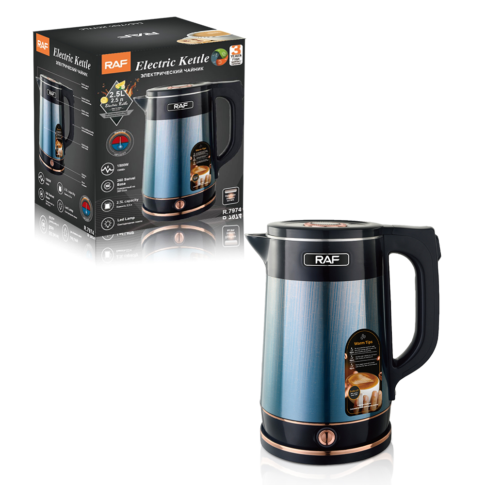 RAF European standard cross-border electric kettle, home button opening lid insulated kettle, 2.5L capacity, automatic power-off kettle details Picture