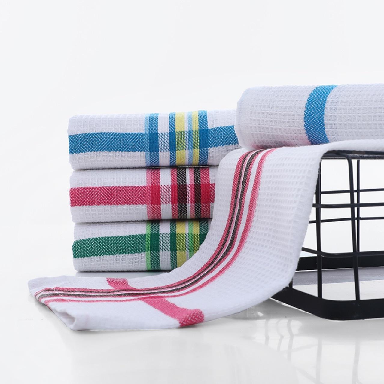 [fragrance] kitchen rag polyester cotton absorbent yarn-dyed kitchen napkin tea towel tea cloth wholesale exclusive for cross-border