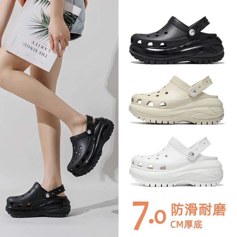 cross hole shoes for women light wheel platform coros shoes women's hole shoes cross-border hot factory delivery
