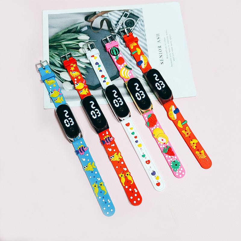 New Silicone Strap Cartoon Doll Children Student Wristband Watch Touch Waterproof Digital LED Electronic Watch