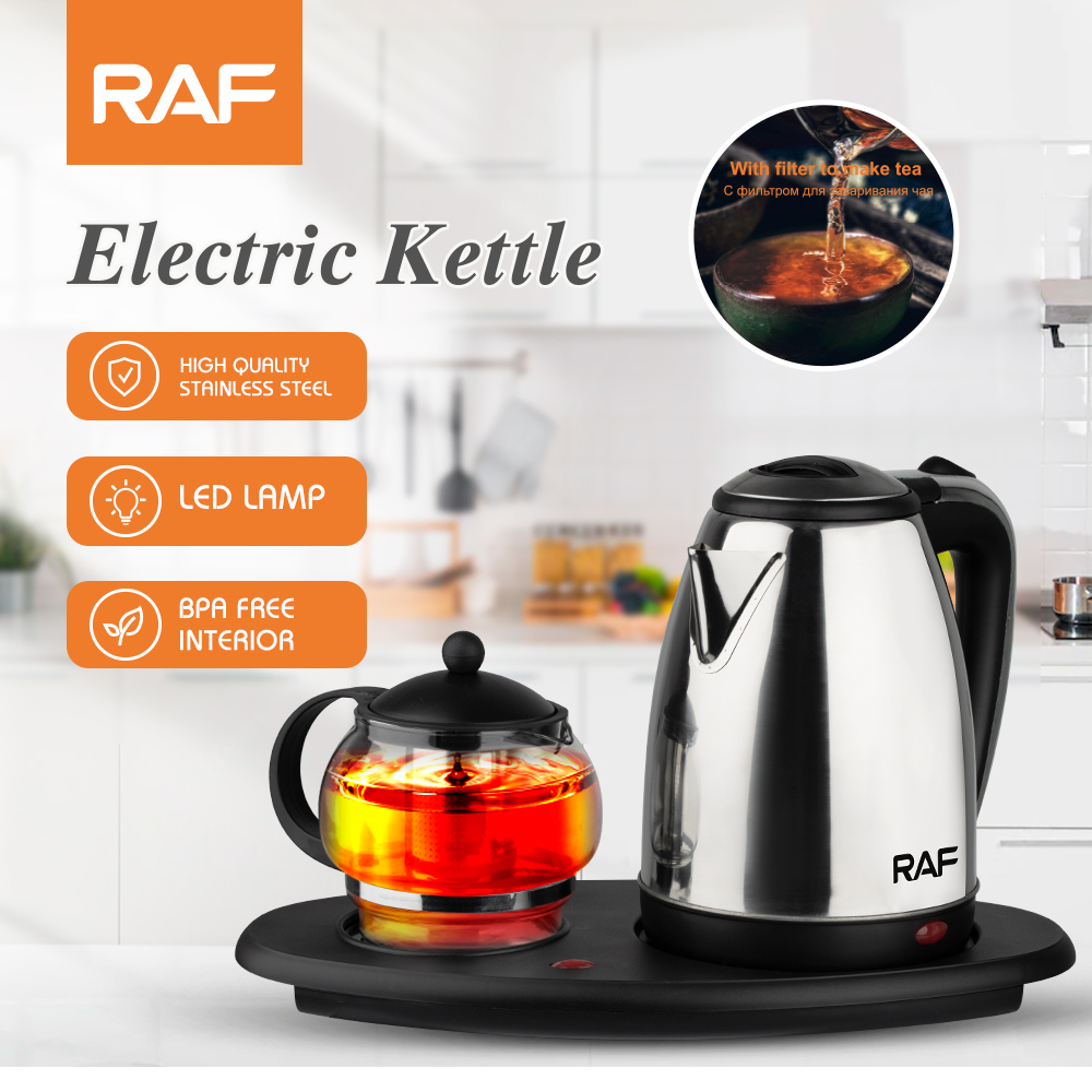 RAF European-style tea art set electric kettle, stainless steel insulated electric kettle, tea art set plate full figure