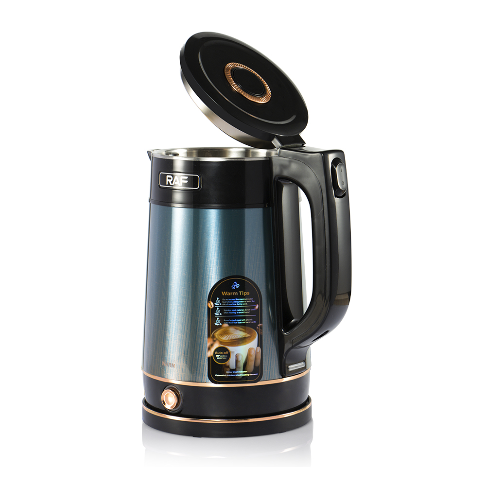 RAF European standard cross-border electric kettle, home button opening lid insulated kettle, 2.5L capacity, automatic power-off kettle Item Picture
