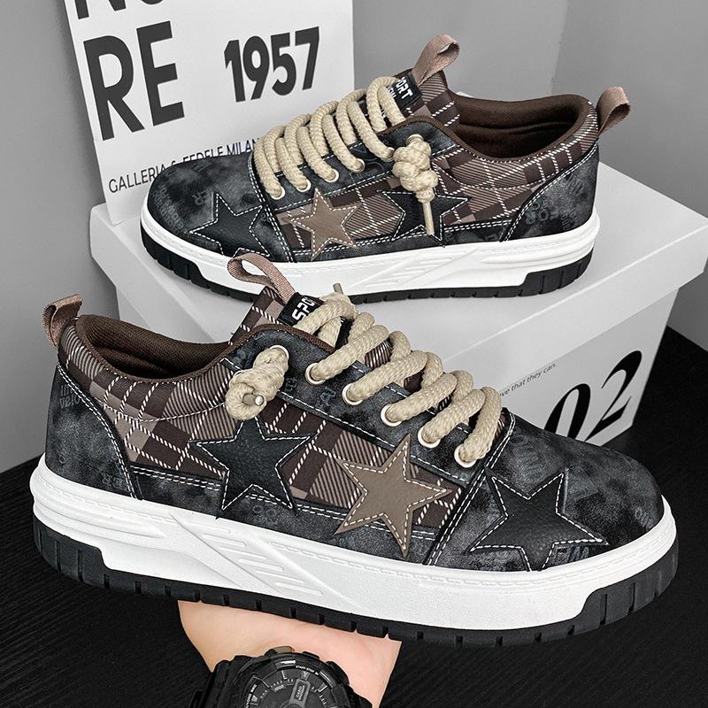 Sneakers Men's Autumn 2023 New Men's Shoes Casual Sports Shoes Student Youth Leather Fashionable Shoes Men's XINGX