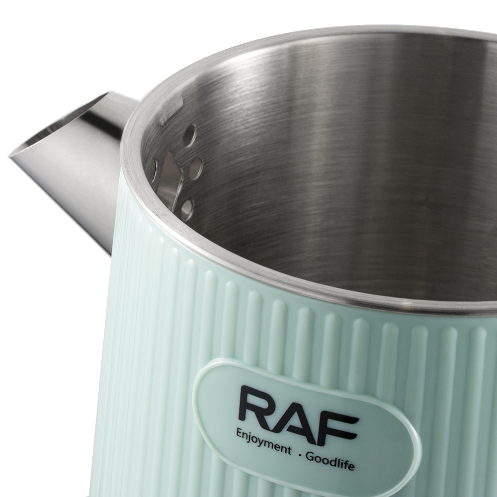 В RAF european countrywide electronic kettlers есть встроенный термостат, который автоматически отключается на 1,8 л pic 10