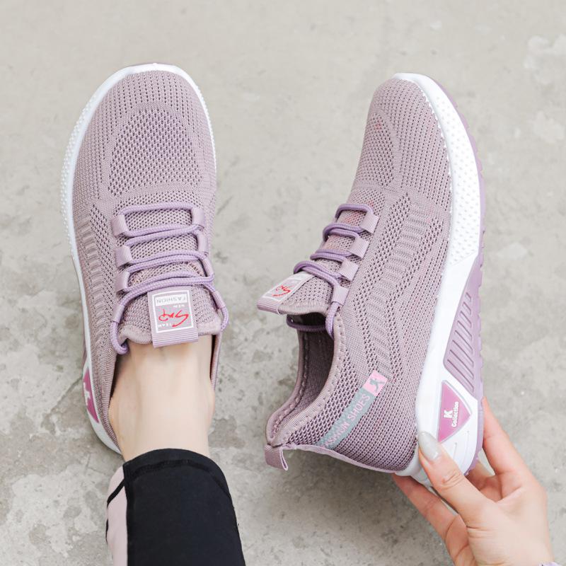 spring women's shoes 2024 new foreign trade sports and leisure breathable women's type shoes portable all-match ladies running shoes