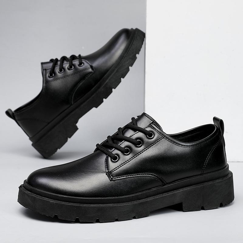 business men's casual shoes business british style wedding best man low-top men's shoes thick-soled trendy all-match lace-up work shoes