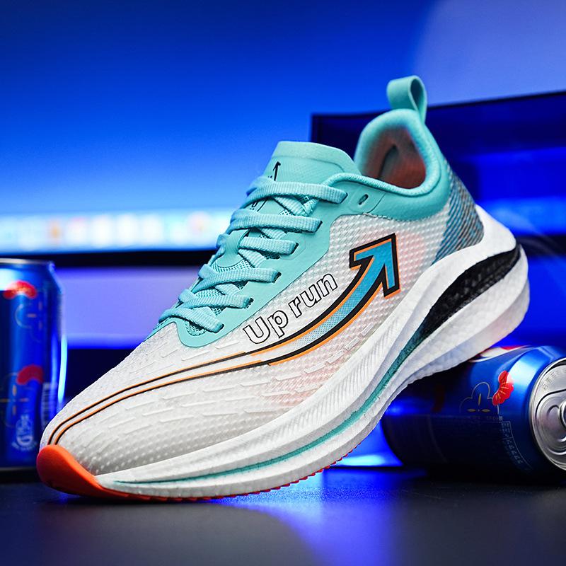 uprun men's shoes rocket volume express 6.0 men's ultra-light cushioned shoes popcorn carbon plate men's shoes flying woven breathable sneaker details Picture