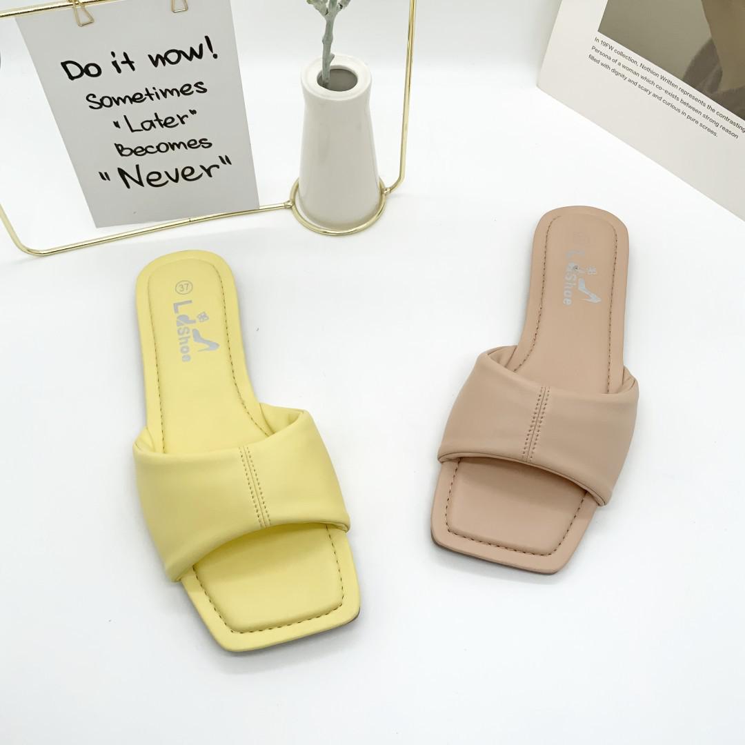 foreign trade flat slippers women's summer new candy color women's slippers simple sandals guangzhou craft shoes