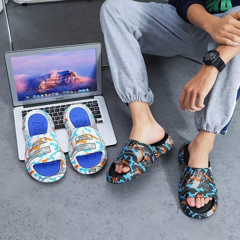 men's slippers wholesale summer wear non-slip deodorant shit feeling camouflage fried street fashion home indoor slippers