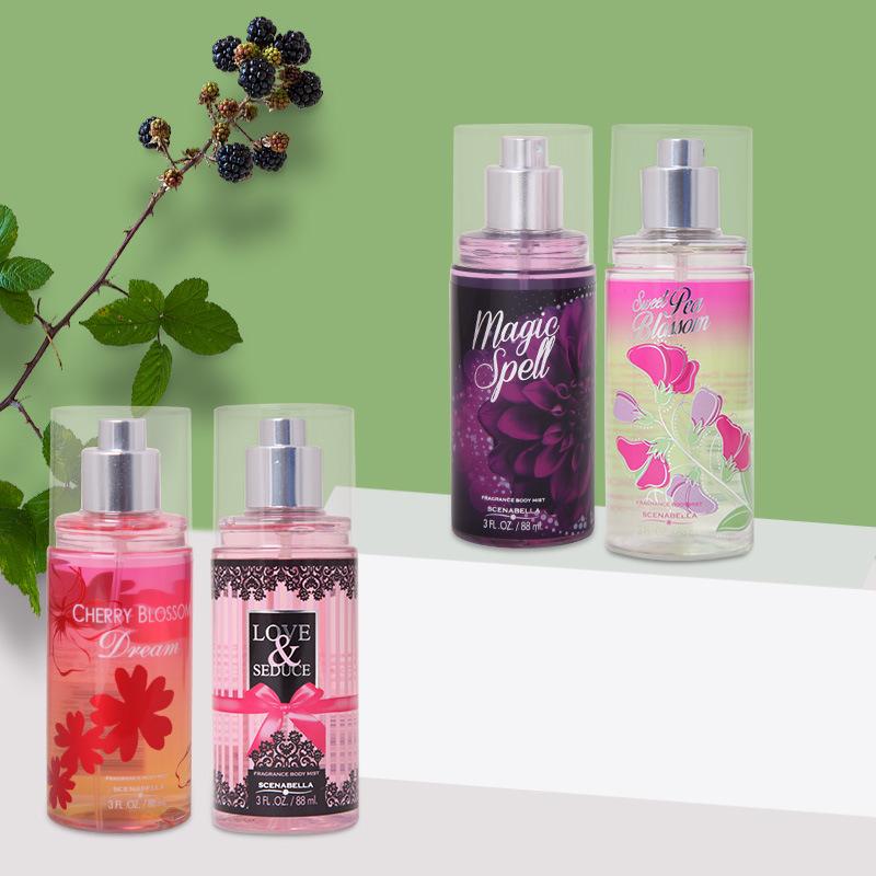 cross-border women's body spray wholesale foreign trade portable quicksand perfume for women lasting fragrance body spray 88ml