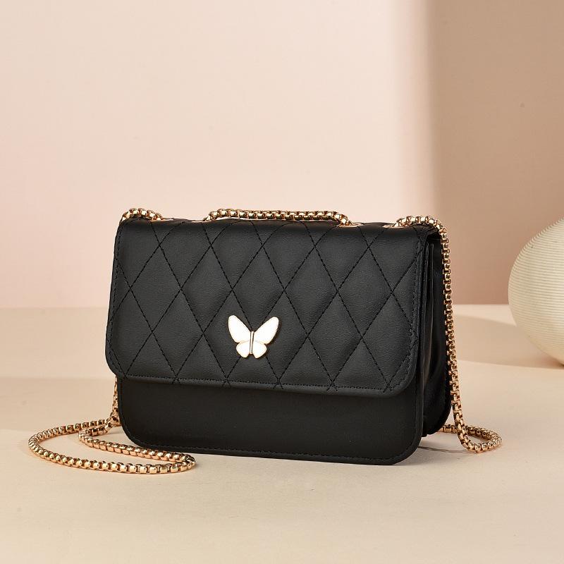 Bag Women's Bag 2024 New Shoulder Bag Fashion All-Match Chain Bag Korean Style Simple Western Style Small Square Bag Trendy Bag