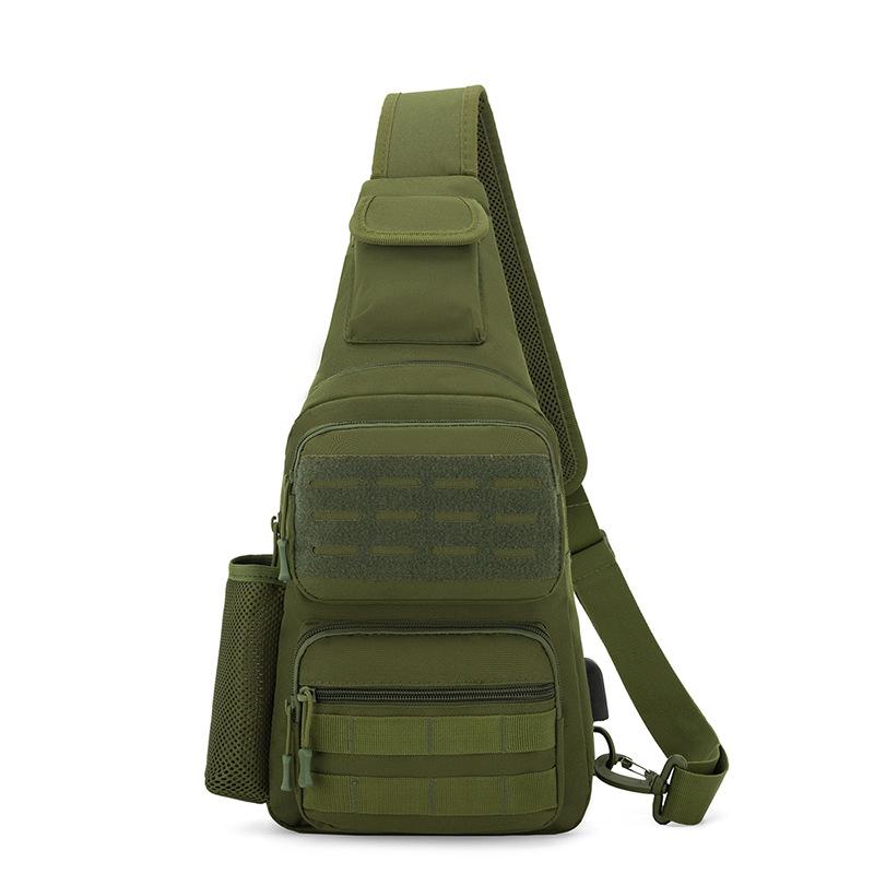 new camouflage chest bag charging usb interface male outdoor sports one-shoulder crossbody bag multifunctional kettle bag
