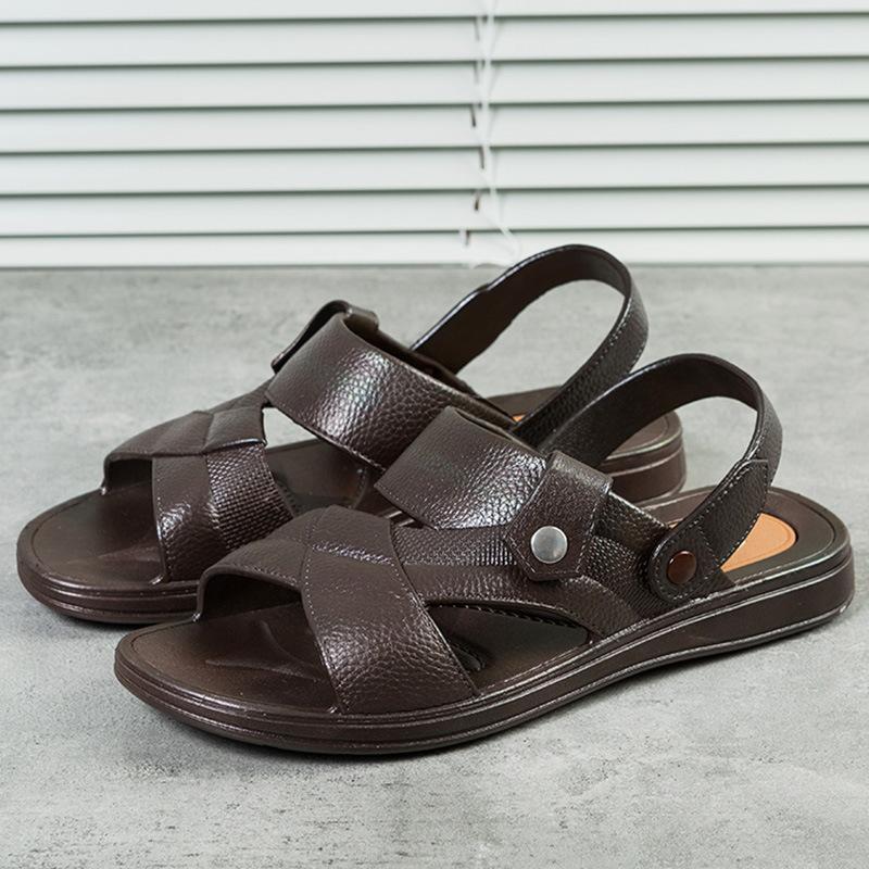sandals men's summer thick bottom casual beach shoes men's soft bottom dad outer wear dual-use sandals men