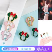 cross-border smart watch accessories for apple iwatch silicone strap decorative buckle ring alloy oil dripping cartoon