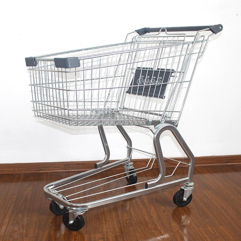 Suministro 80L german light trolley supermercado tienda de conveniencia mano empuje carro carro de compras de metal alemán Specification image