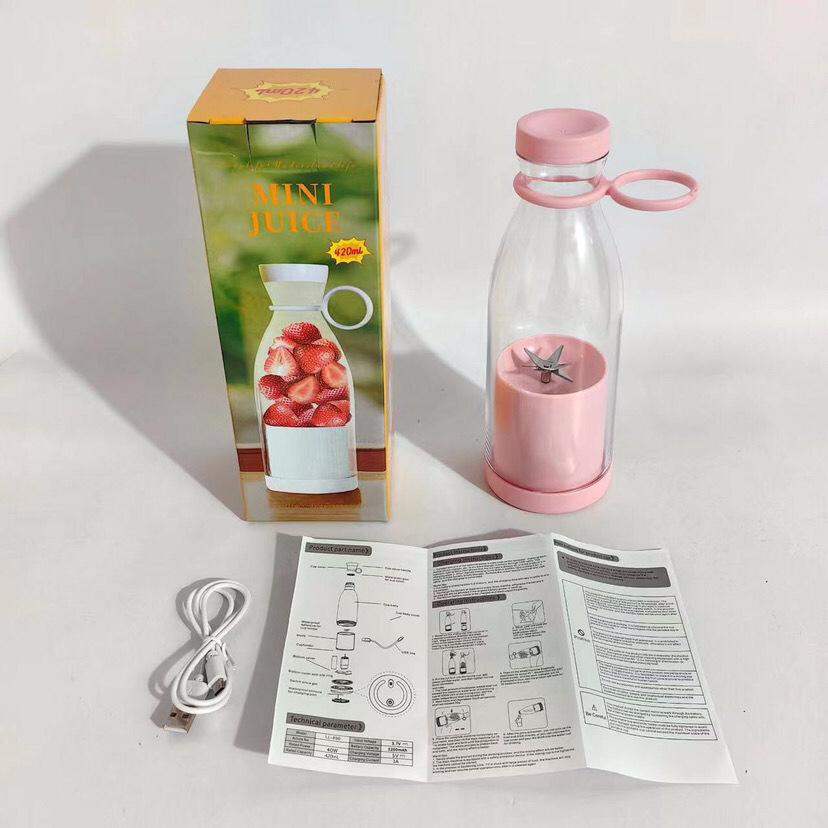 USB Wireless Charging Wine Bottle Juicer Cup 6 Leaf 4 Leaf Cutter Head Portable Juicer Juice Cup