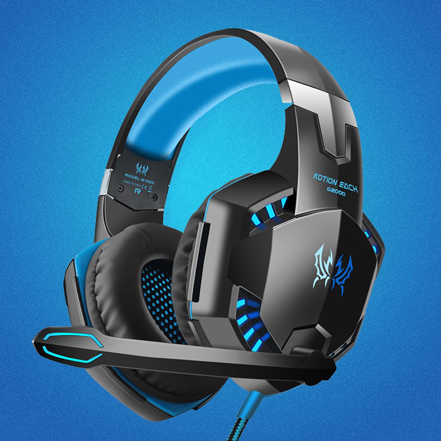 kotion each inzhuo g2000 headset wired computer luminous headset ps4 game headset