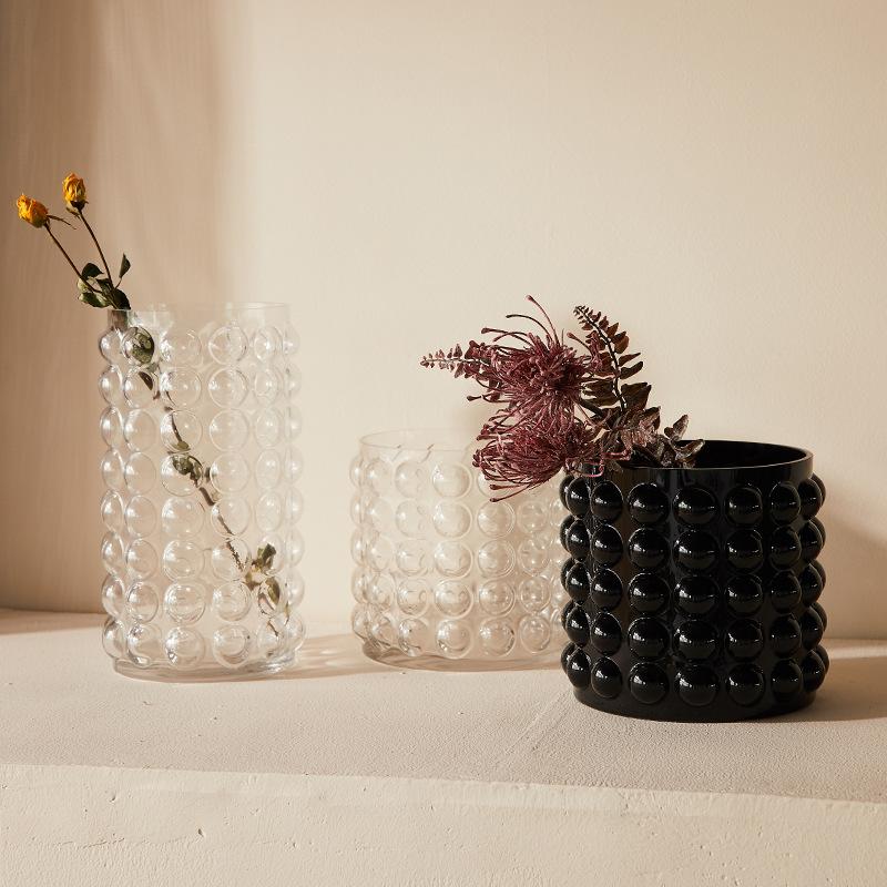 creative modern inspiration glass pimple vase bubble vase glass three-dimensional living room home soft decor ornaments