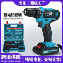 cross-border new arrival cordless drill lithium electric drill 36vf electric screwdriver screwdriver electric tool electric hand drill package