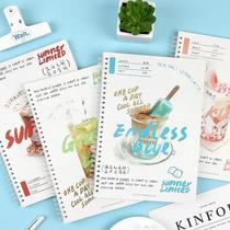 let's begin summer limited rollover coil notebook creative business office student lines notebook stationery notepad