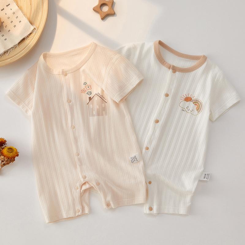 baby jumpsuit summer short sleeve thin baby clothes summer going out rompers summer pajamas newborn clothes