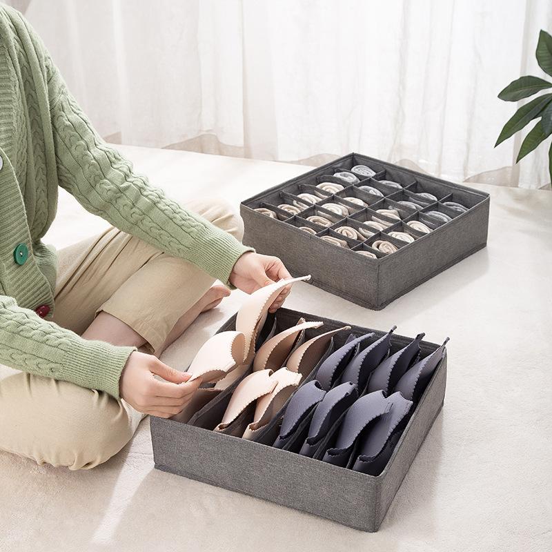 mesh foldable underwear socks storage box washable compartment wardrobe drawer storage organize box