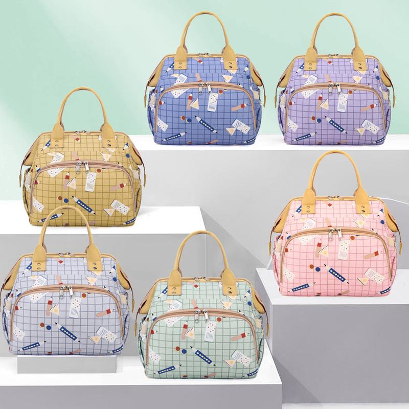 mummy bag 2024 new stylish and versatile handbags cartoon lightweight dry wet separation waterproof baby diaper bag