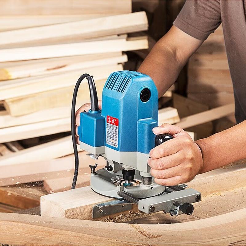 dongcheng electric router engraving machine large gong machine multi-functional flip-down tenon hole woodworking trimming electric tool