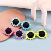 kids sunglasses cute little daisy flower sunshade baby sunglasses boys and girls small olive chrysanthemum kids glasses wholesale